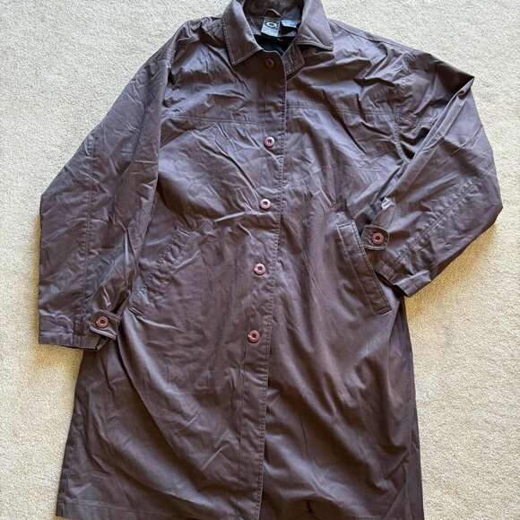 Oakley Software Trench Long Coat Size L Men's Brown - Picture 10 of 10